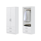 BERLIN Series 1/2/3/4/5 Doors Tall Wardrobe with Drawers and Top Cabinet in 6 Colours