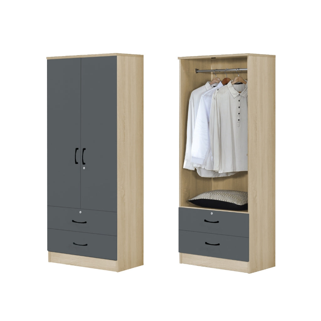 BERLIN Series 1/2/3/4/5 Doors Tall Wardrobe with Drawers and Top Cabinet in 6 Colours