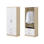 BERLIN Series 1/2/3/4/5 Doors Tall Wardrobe with Drawers and Top Cabinet in 6 Colours