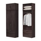 BERLIN Series 1/2/3/4/5 Doors Tall Wardrobe with Drawers and Top Cabinet in 6 Colours