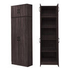 BERLIN Series 1/2/3/4/5 Doors Tall Wardrobe with Drawers and Top Cabinet in 6 Colours