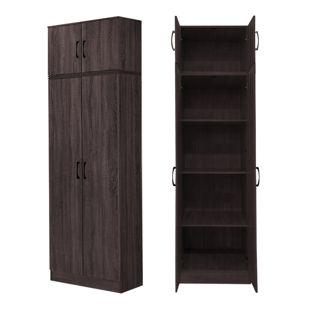 BERLIN Series 1/2/3/4/5 Doors Tall Wardrobe with Drawers and Top Cabinet in 6 Colours
