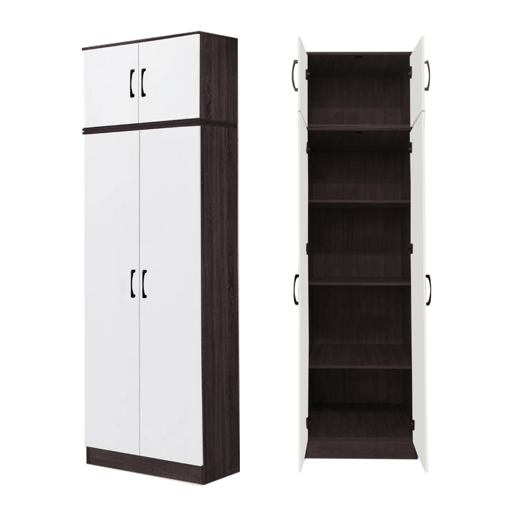 BERLIN Series 1/2/3/4/5 Doors Tall Wardrobe with Drawers and Top Cabinet in 6 Colours