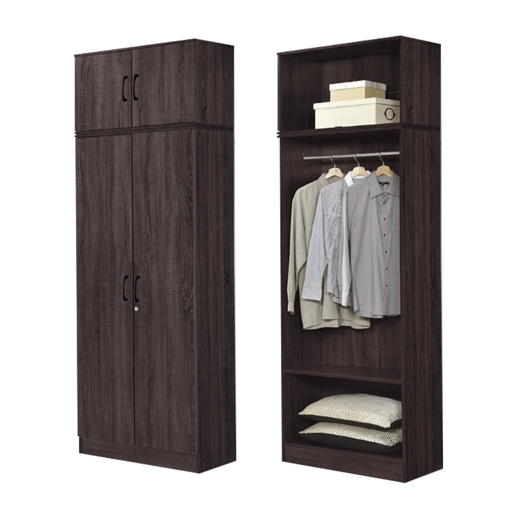 BERLIN Series 1/2/3/4/5 Doors Tall Wardrobe with Drawers and Top Cabinet in 6 Colours