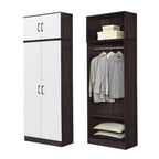 BERLIN Series 1/2/3/4/5 Doors Tall Wardrobe with Drawers and Top Cabinet in 6 Colours
