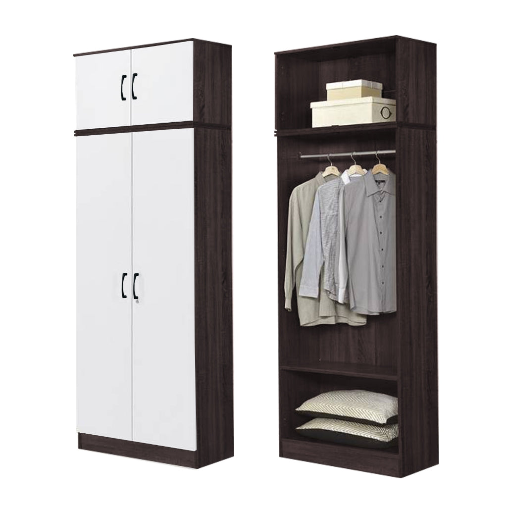 BERLIN Series 1/2/3/4/5 Doors Tall Wardrobe with Drawers and Top Cabinet in 6 Colours