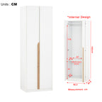 Munich Series 2-Door/3-Door Soft Closing Wardrobe w/ Clothing Rod in 2 Colours