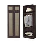 CROATIA Series 1/2/3/4/5 Doors Wardrobe Rattan Design with Drawers and Top Cabinet