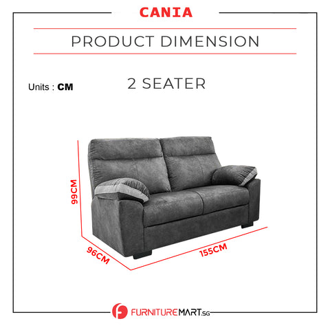 Image of Cania 2/3-Seater Sofa Fabric ZigZag Spring and Pocket Spring Sofa