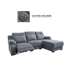 Quinci Series 2/3-Seater L-Shaped Recliner Sofa & Coffee Table in 47 Colour - PetFriendly Fabric Option