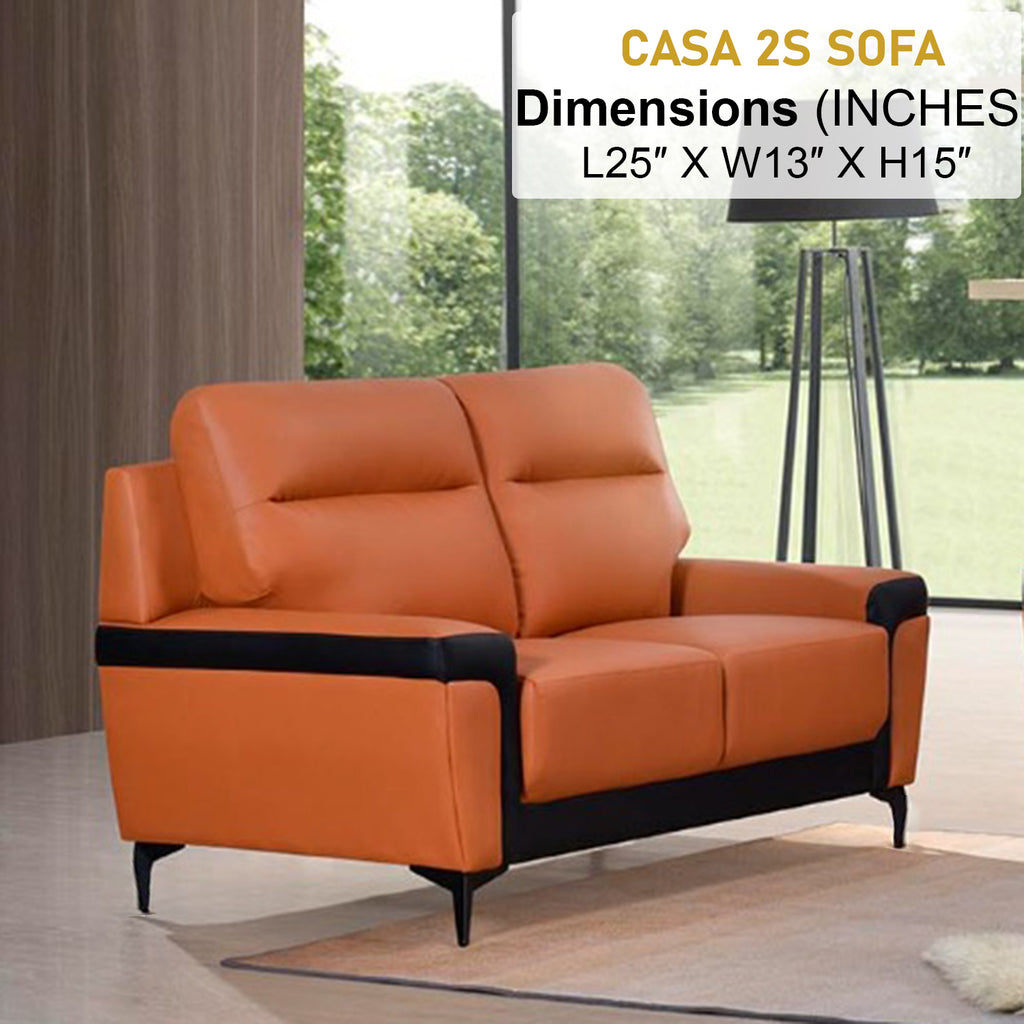 Casa 1/2/3 Sofa Set In Top Grade PU Leather Upholstery