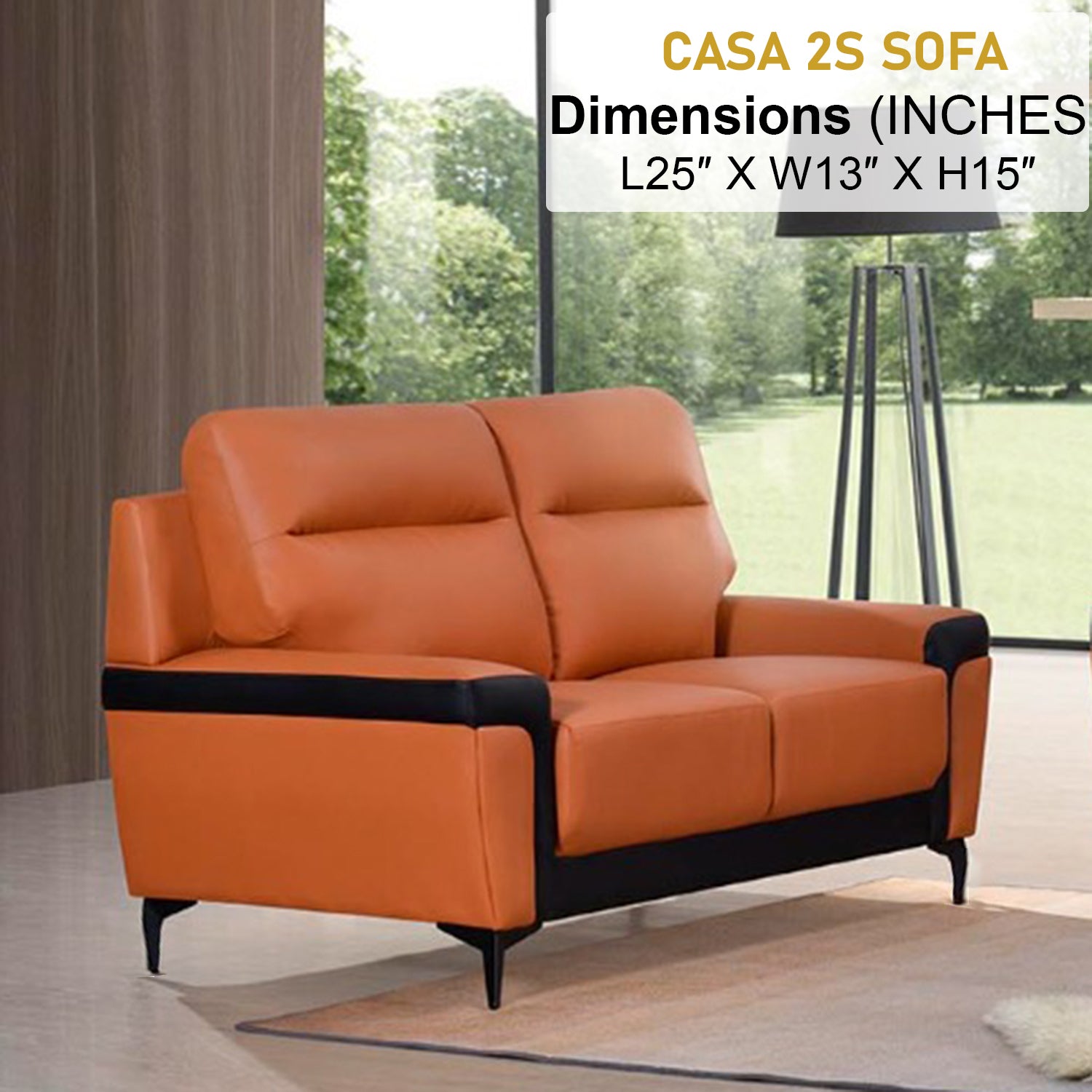 Casa 1/2/3 Sofa Set In Top Grade PU Leather Upholstery