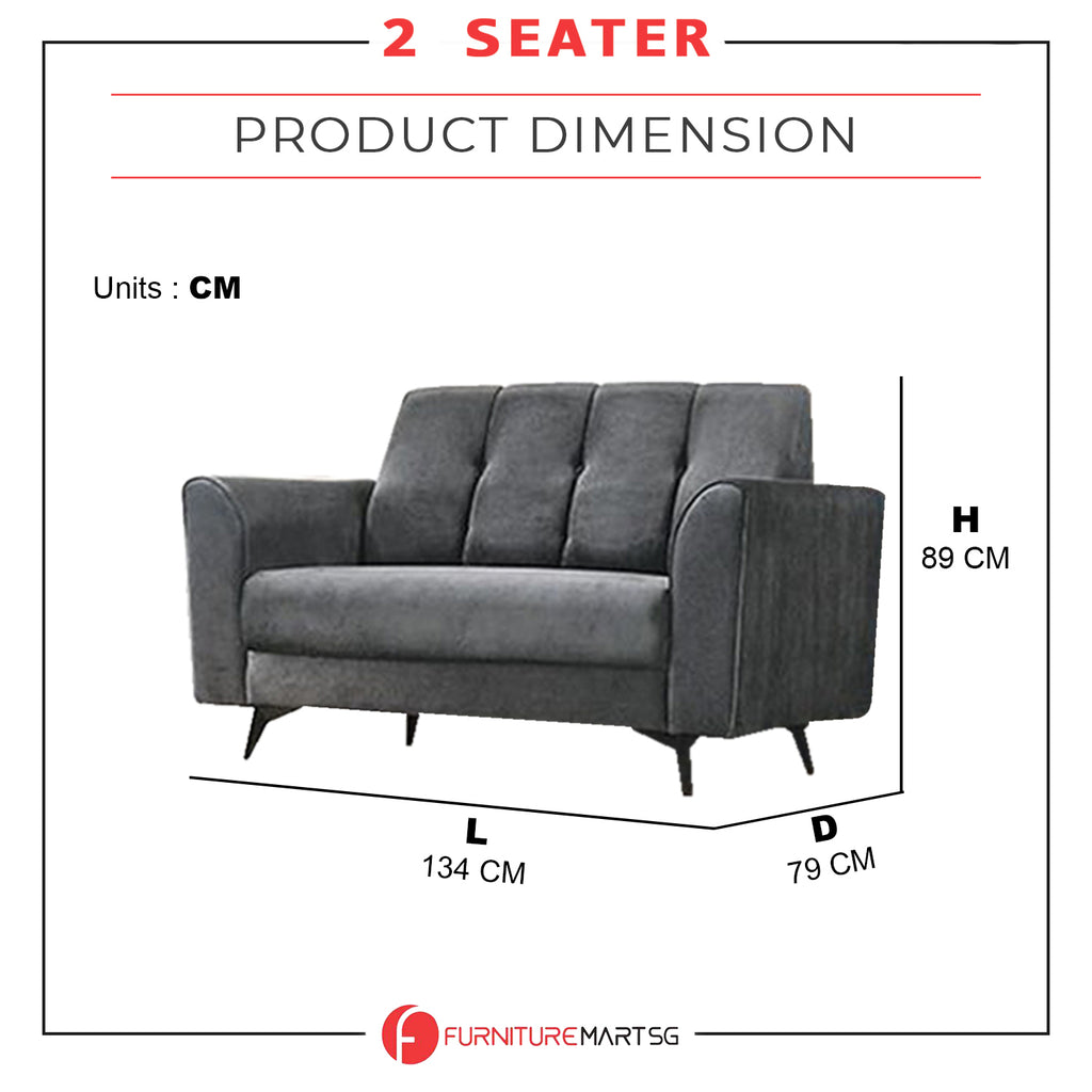 Cassia Pet Friendly 2-Seaters/3-Seaters Sofa Set in 16 Colour Available