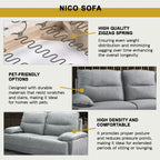 Nico 1/2/3-Seater L-Shaped Sofa with Pet-Friendly Fabric Scratch-Resistant & Claw-Resistant