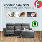 Elden Recliner L-Shaped Sofa in 47 Colour - w/ PetFriendly Fabric/Leather