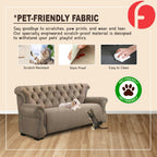 Aina 1/2/3 Seater Sofa Set PetFriendly Scratch-Resist Fabric in Grey or Brown Colour