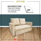 Peyton 2-Seater Sofa Bed High Density Comfortable with PetFriendly Options in 48 Colours