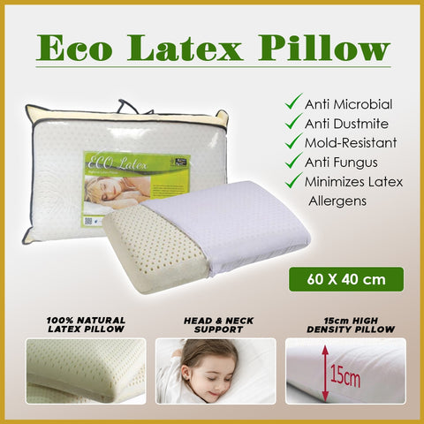 Image of King Koil Hotel Grade Pillow Collection - Eco Latex Pillow, 100% Natural Pinhole Latex.