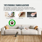 Ailean 1/2/3/4-Seater Sofa with Stool in 47 Colour - w/ PetFriendly Scratch Resistant Option