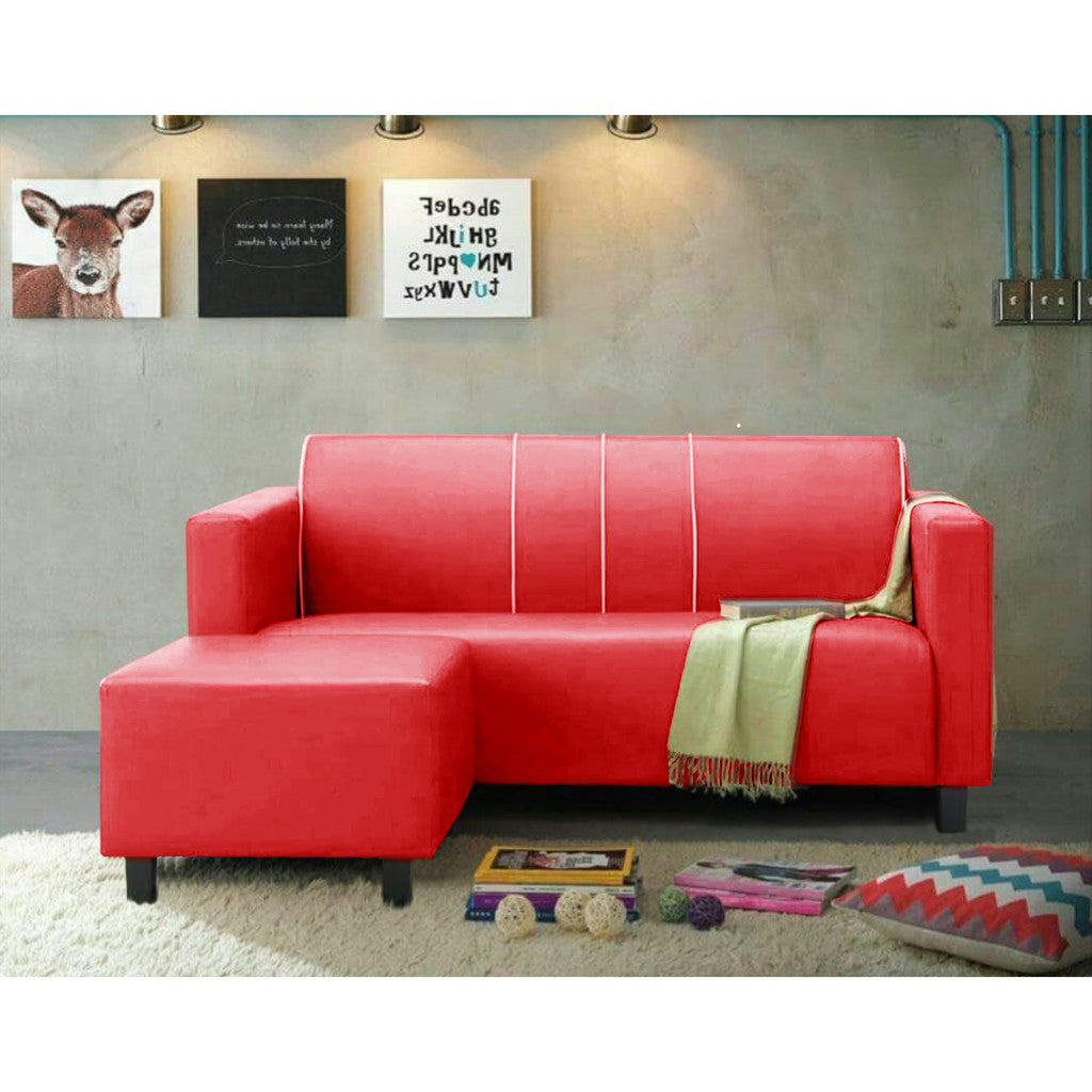 James Series Leather/Pet-Friendly Fabric 3 Seater Sofa With Ottoman In 10 Colours