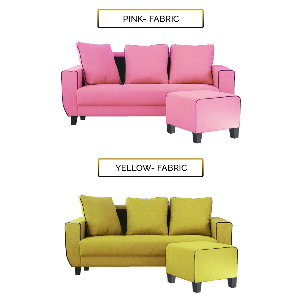 Ruru Series 2/3 Seater Leather Sofa With Ottoman w/ Pet-Friendly Option
