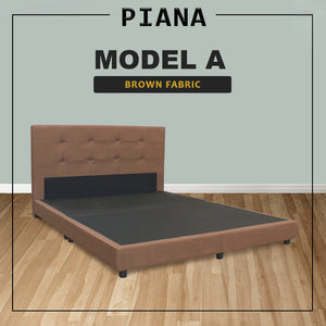 Piana Queen Size Woven Fabric Divan Bed Frame with Mattress Package