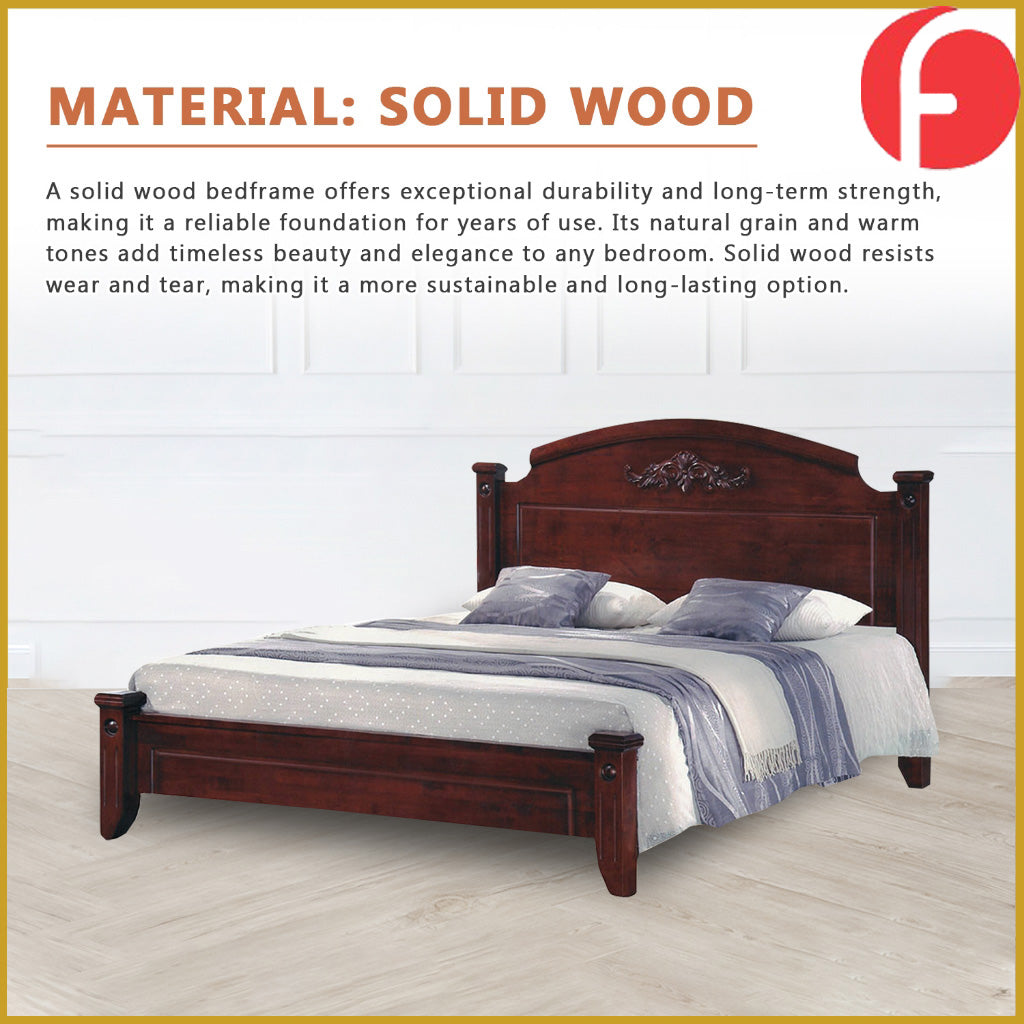 Cade Wooden Bedframe Solid Wood With Plywood Base Queen Size - w/ Mattress Option