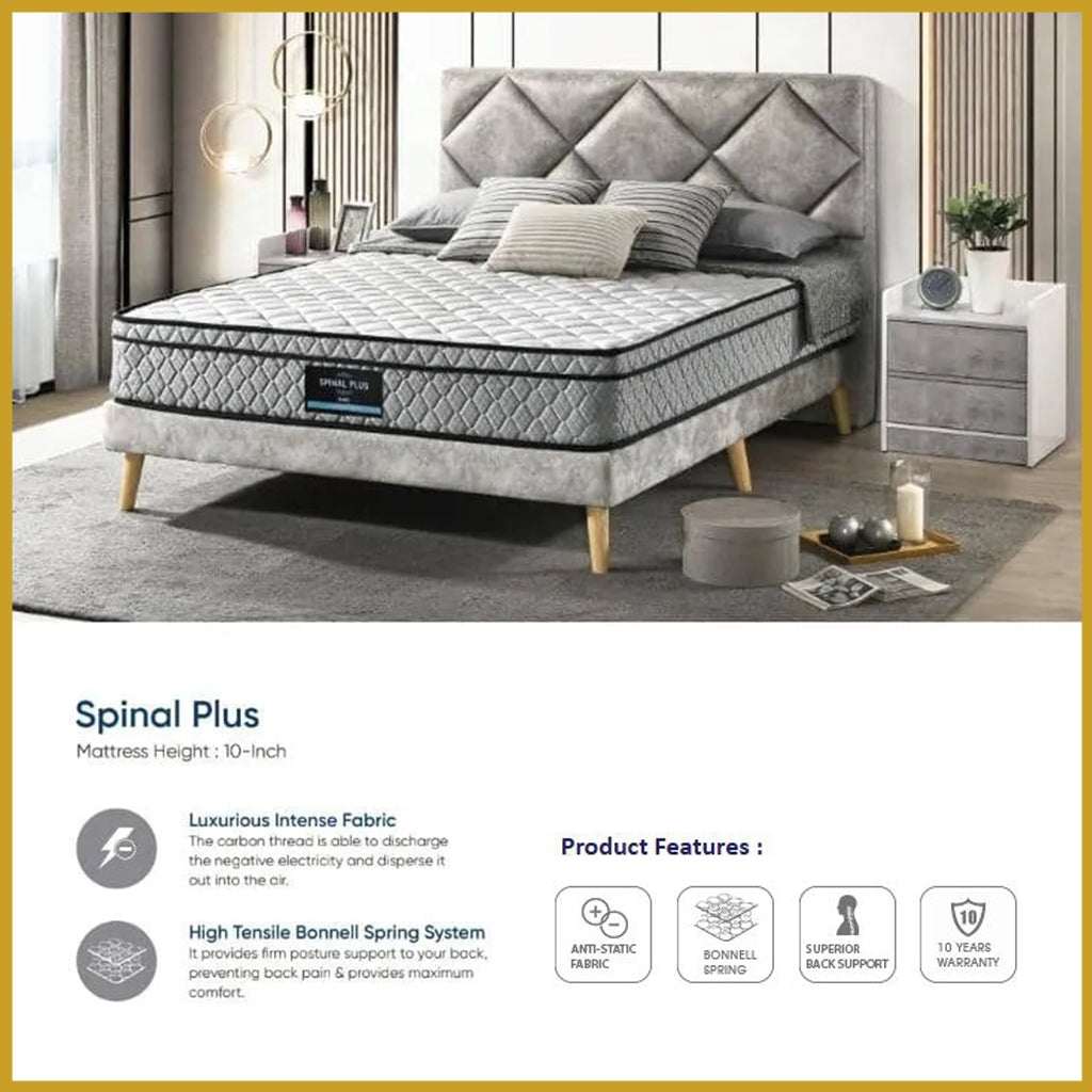 Honey Spinal Plus 10" Anti-Static Posture Support Spring Mattress - All Sizes Available