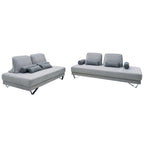 Jayne 2-Seater + 3-Seater Sofa Set Pet Friendly Fabric Scratch-Resistant Stain-Proof in Grey Colour