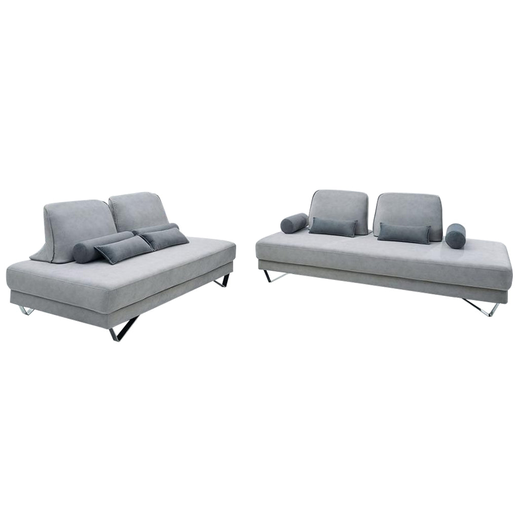 Jayne 2-Seater + 3-Seater Sofa Set Pet Friendly Fabric Scratch-Resistant Stain-Proof in Grey Colour