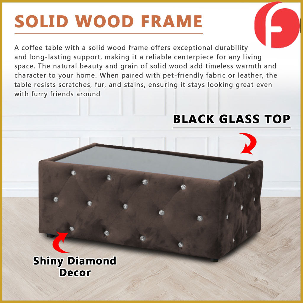Millie Coffee Table PetFriendly Fabric/Leather Scratch-Resistant in 20 Available Colours