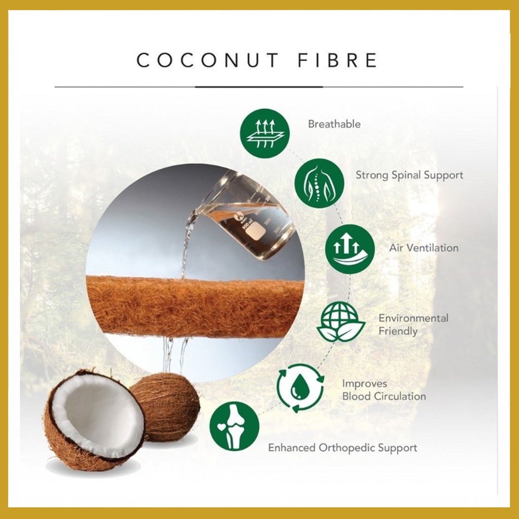 Honey Natural Zen 7" Coconut Fibre Mattress -All Sizes Available