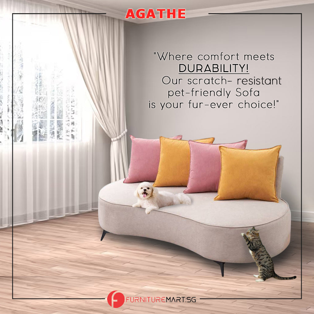 Agathe Pet-Friendly 3-Seater Sofa Scratch-Resistant Claw-Resistant Stain-Proof