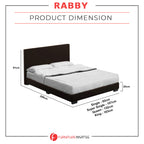 Rabby Series 2 Divan Bed Frame Fabric Dark Brown, Grey Colour- All Sizes Available