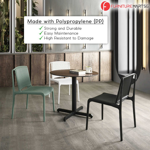 Image of Exton Polypropylene (PP) Dining Chair in Green Colour
