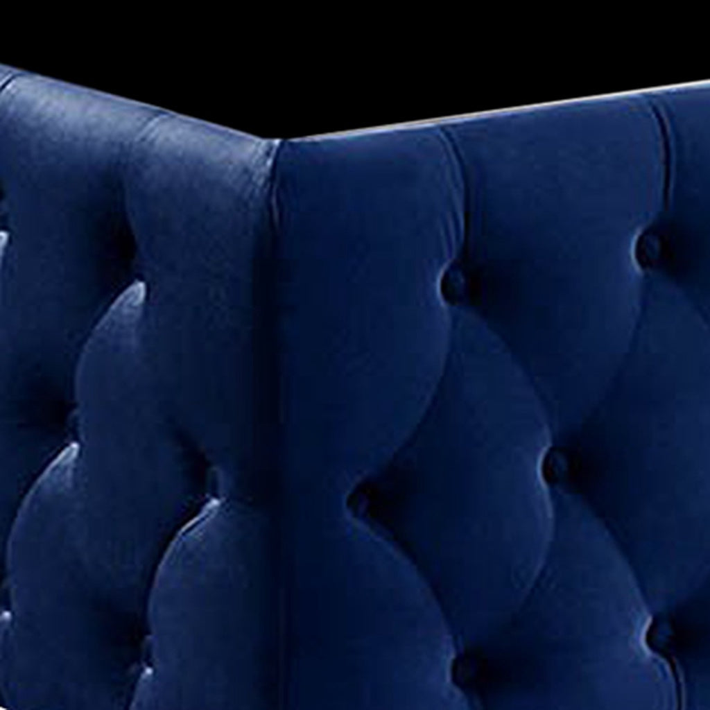 Chesterfield Coffee Table with Black Glass Top w/ PetFriendly Scratch Resistant Option