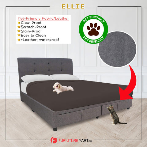 Image of Ellie Drawer Bedframe Storage Bed All Sizes - Pet-Friendly Option / Mattress Option