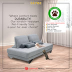 Jayne 2-Seater + 3-Seater Sofa Set Pet Friendly Fabric Scratch-Resistant Stain-Proof in Grey Colour