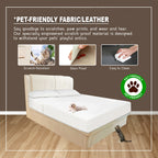 Drako Storage Bedframe w/ Mattress AddOn PetFriendly Fabric Option - All Sizes