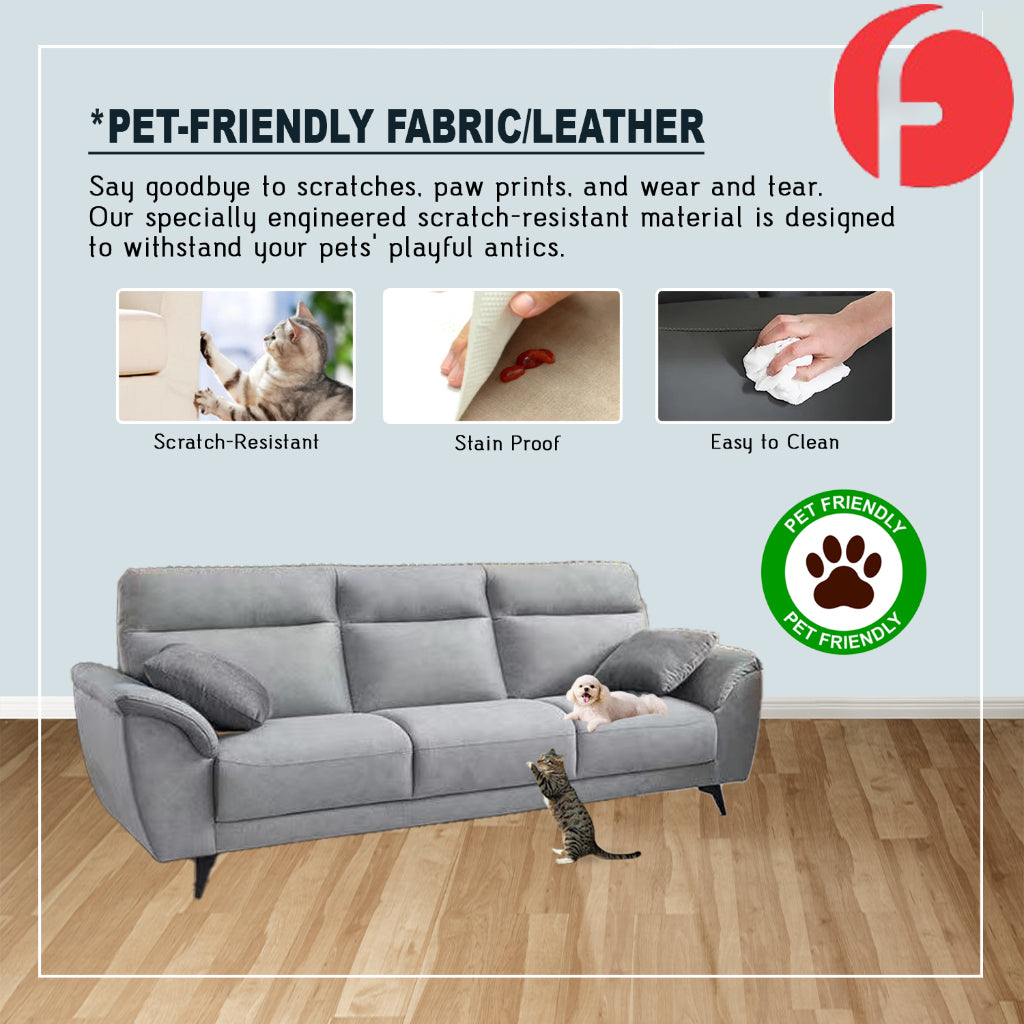 Apollo Series High Back 2/3-Seater Sofa Pocket Spring-47 Colour - w/ PetFriendly Option