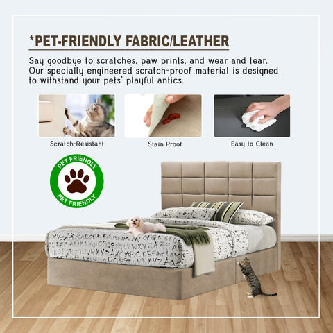 Image of Pacey Divan Bed Frame with Mattress - PetFriendly Scratchproof Option / All Sizes