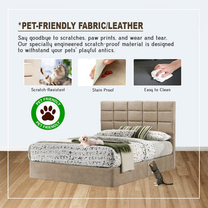 Pacey Divan Bed Frame with Mattress - PetFriendly Scratchproof Option / All Sizes