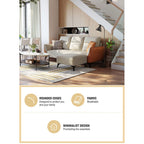 Saffy Fabric 3-Seater / 4-Seater Sofa with Ottoman w/ Pet-Friendly Option