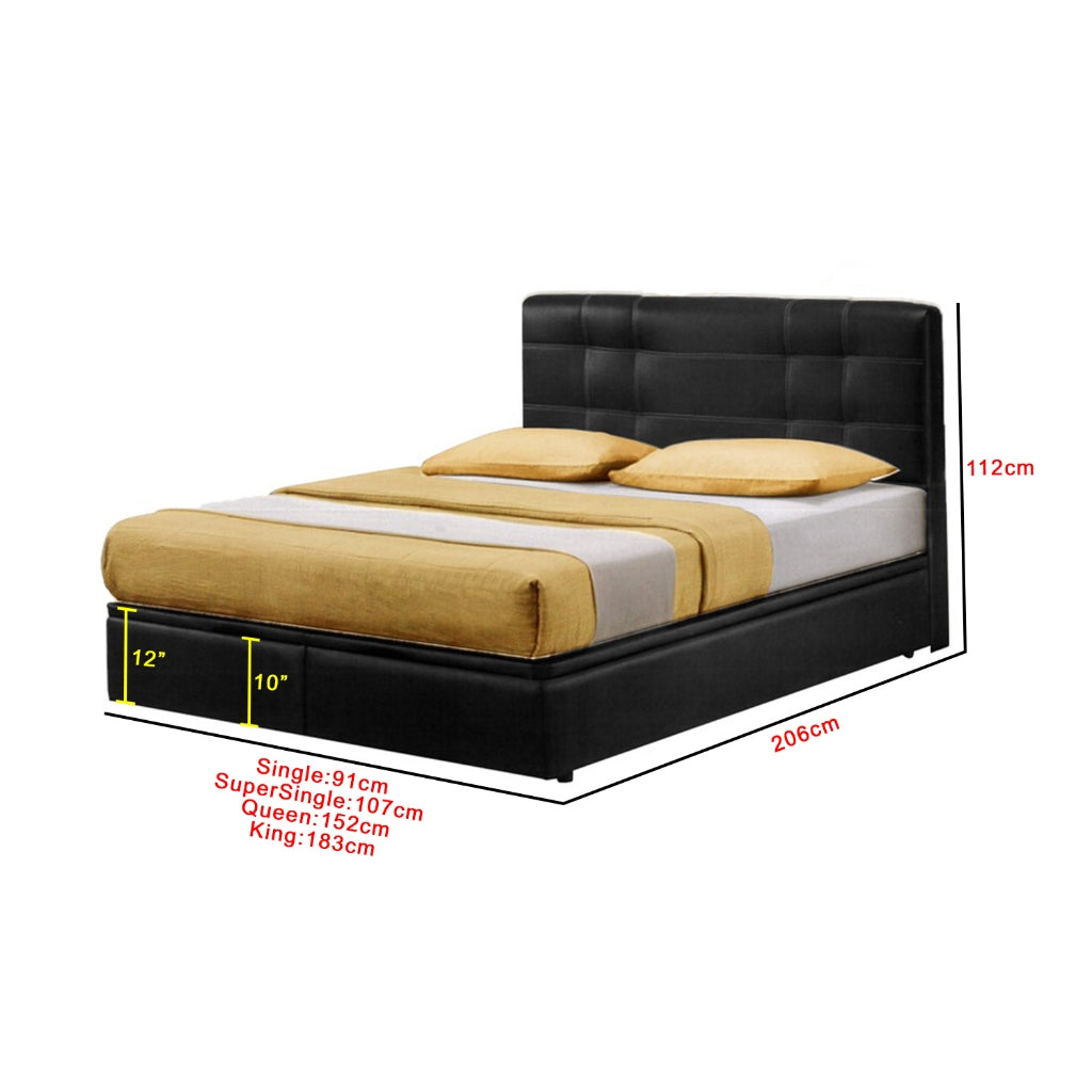 Miki Storage Bed SBD 12"  PetFriendly Scratch-Resist Option w/ Mattress Add On Options