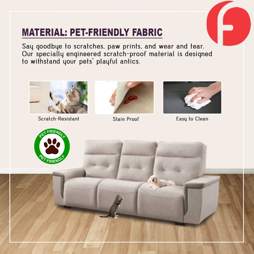 Dally High Back 2-Seater/3-Seater Sofa - w/ Pet Friendly Scratch Resistant Material Options