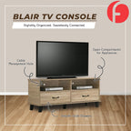 Blair TV Console Cabinet Made with CARB-P2 Certified Board with Drawers - 3 Colours Available