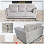 Daisy 2/3-Seater Sofa Adjustable Head-Rest High Density Foam w/ PetFriendly Options