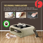 Glenn Coffee Table with Glass Top PetFriendly Fabric/Leather Scratch-Resistant Options