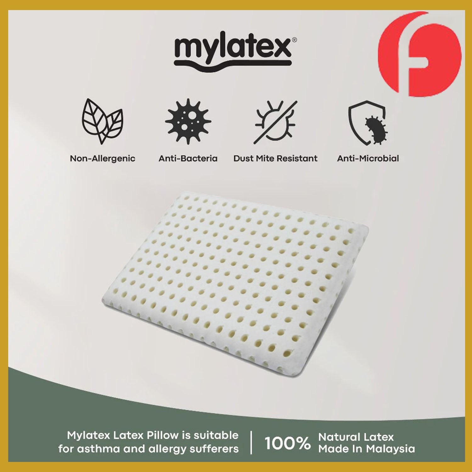 Mylatex Toddler Latex Pillow 100% Pure Natural Latex Anti-Bacteria.