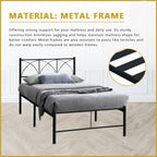 Jenie Single Size Metal Bed Frame in White, Black - W/ Mattress Option